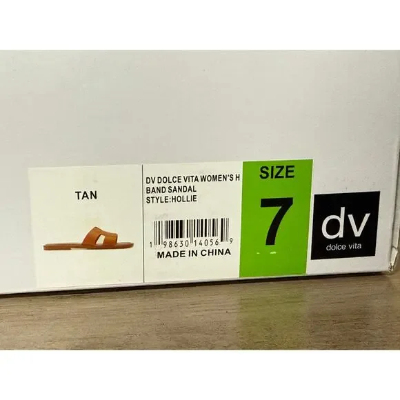 DV by Dolce Vita Women’s H-Band Slide Sandals Tan Size 7 - Picture 10 of 10
